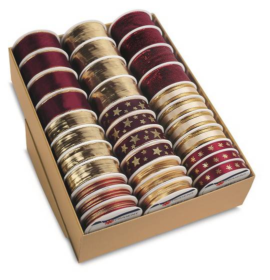 Burgundy & Gold Ribbon
